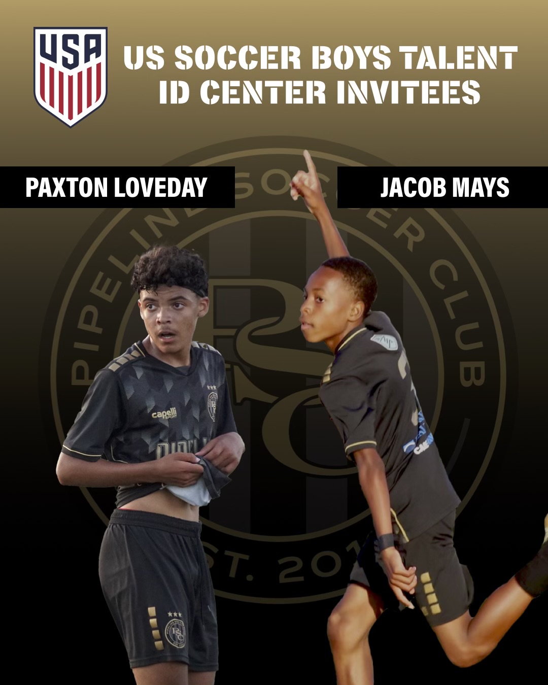 Pipeline Players Invited to US Soccer Boys Talent ID Center